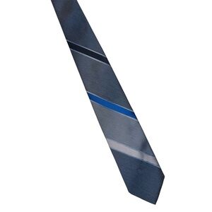 Givenchy Blue and Gray Striped Tie